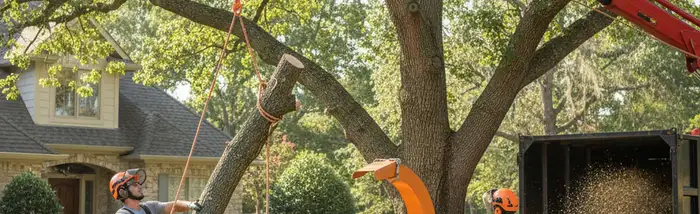 Professional tree service crew in Thornton, CO for tree trimming and removal for homeowners
