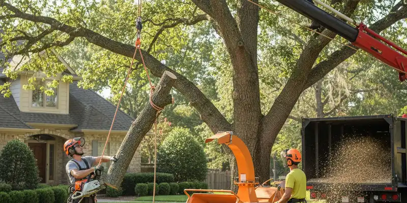 Professional tree service crew in Thornton, CO for tree trimming and removal for homeowners