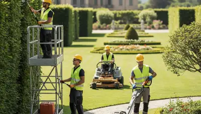Thornton, CO tree trimming crew servicing residential landscaping with professional arbor care