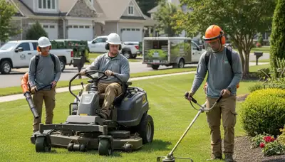 Thornton, CO tree service crew providing professional trimming and lawn care for local properties