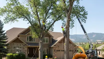 Tree service crew in Thornton, CO providing professional tree trimming and maintenance