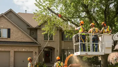 Tree trimming service in Thornton, CO for safe, professional tree care in a residential yard