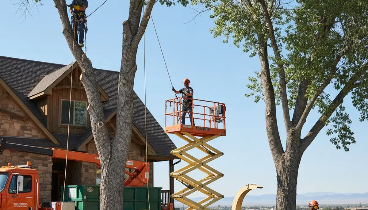 Tree service crew in Thornton, CO providing professional tree trimming and care