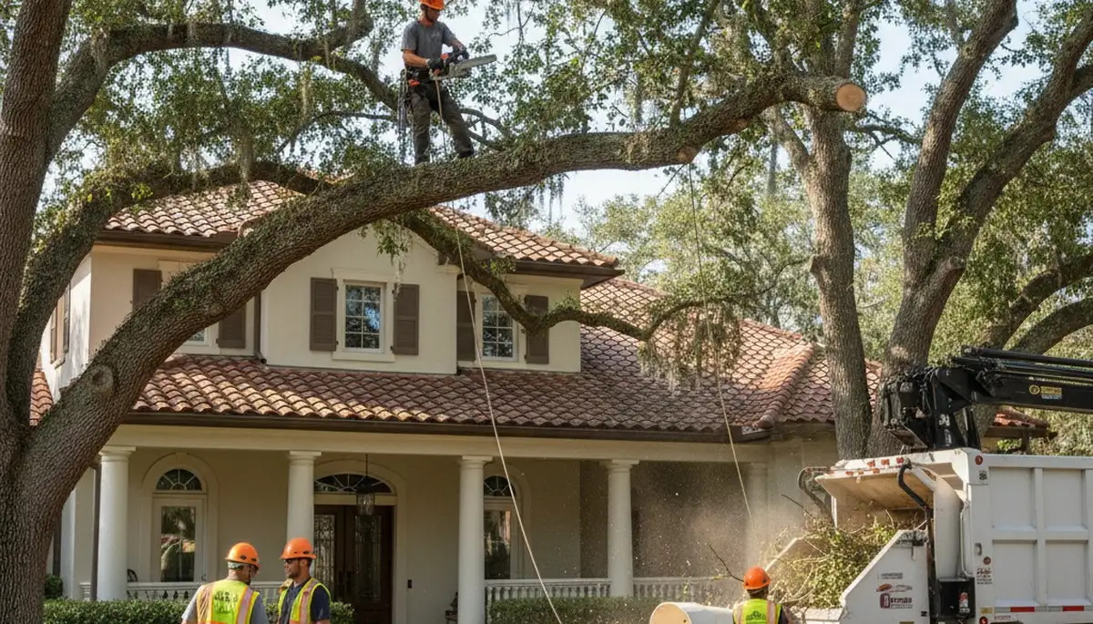 Tree service crew in Thornton, CO providing professional tree trimming and removal for local properties
